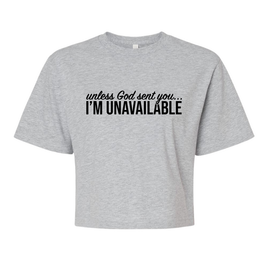 I'm Unavailable Cropped Top