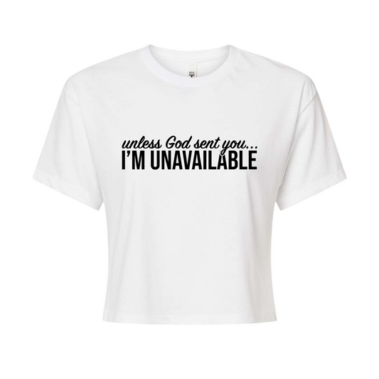 I'm Unavailable Cropped Top